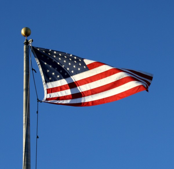 American flag flying high - free high resolution photo