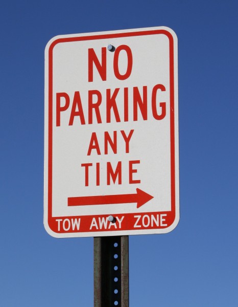 no parking any time sign - free high resolution photo