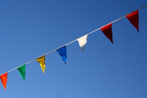 free photo of colorful pennant flags
