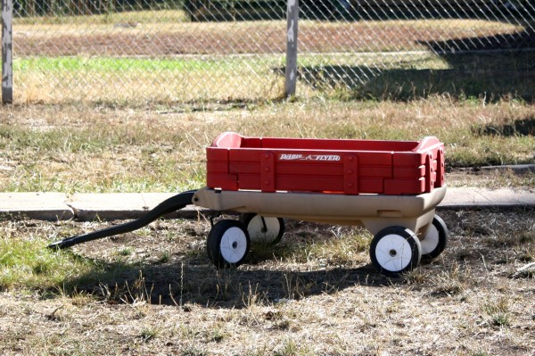 free high resolution photo of a child's red wagon