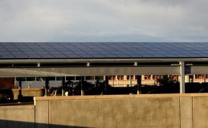 Solar panels on parking garage - free high resolution photo