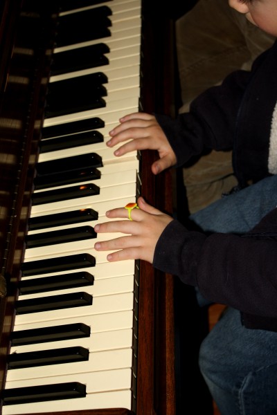 Child Playing Piano - free high resolution photo