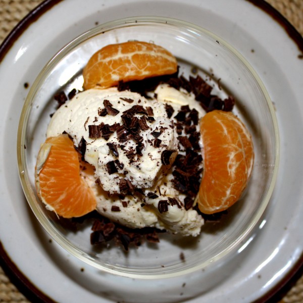 Ice Cream with Chocolate Slivers and Orange Slices - Free High Resolution Photo