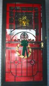 Red Door with Christmas Wreath - Free High Resolution Photo