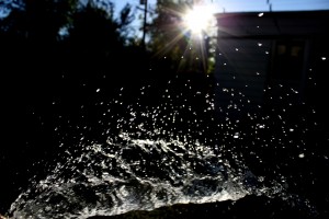 water splash with sun - free high resolution photo