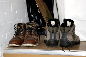 Winter Boots on Storage Shelf - Free High Resolution Photo