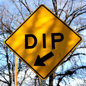 Dip Sign with Arrow - free high resolution photo