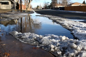 Flooded Street Corner - Free High Resolution Photo