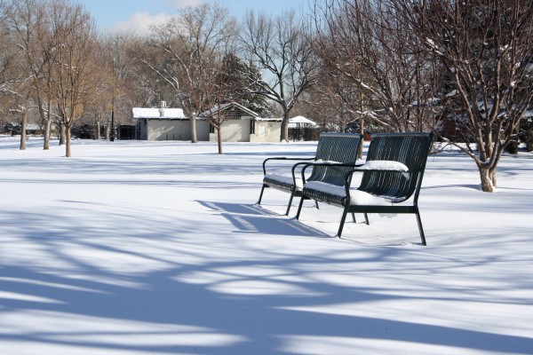 Park Benches in the Snow - Free High Resolution Photo