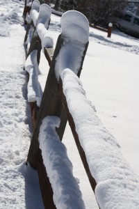 Rail Fence Covered with Snow - Free High Resolution Photo