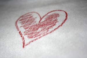 Red Crayon Heart - Free High Resolution Photo