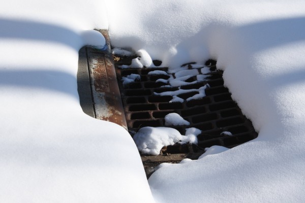 Snow Covered Storm Drain - Free High Resolution Photo