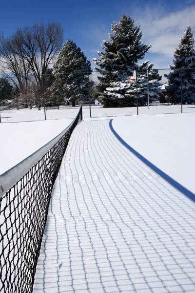 Tennis Court Net Buried in Snow - Free High Resolution Photo