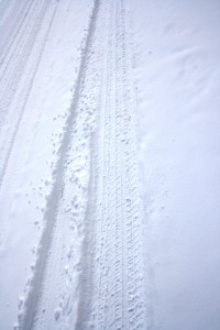 Tire Tracks in Snow - Free High Resolution Photo