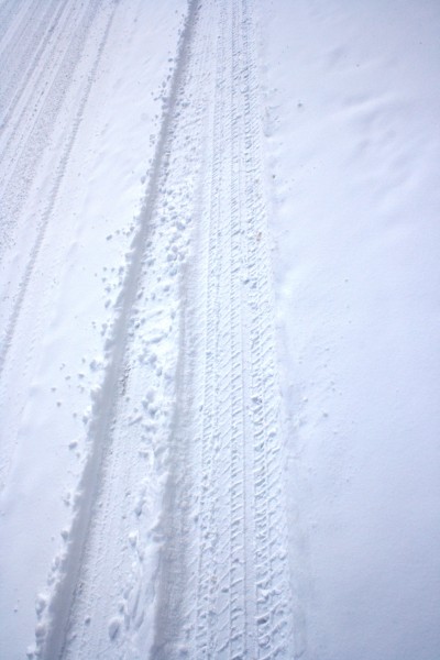 Tire Tracks in Snow - Free High Resolution Photo