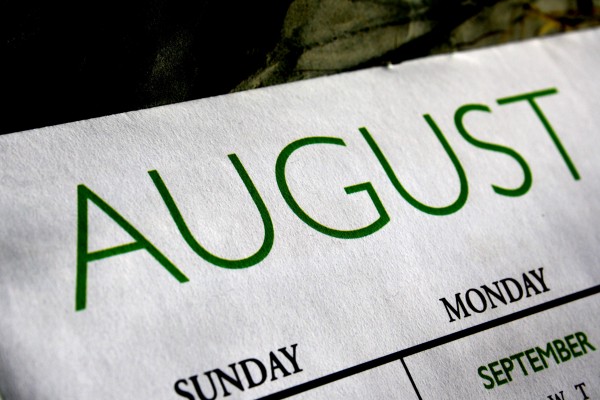 August Calendar - Free High Resolution Photo