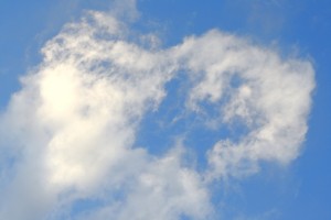 Blue Sky with Wispy White Clouds - Free High Resolution Photo