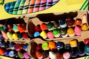 Box of Old Crayons - Free High Resolution Photo