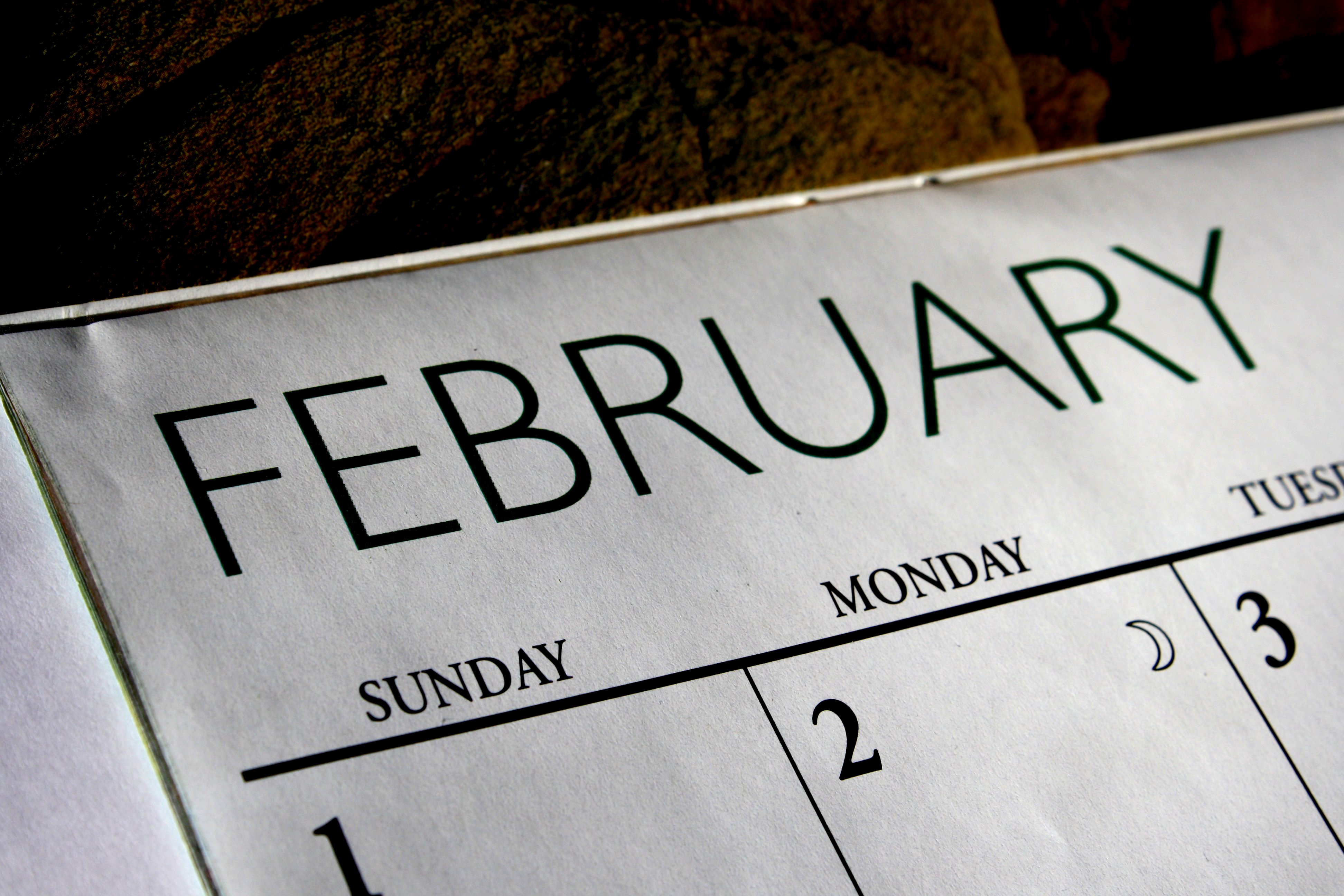 February Calendar Picture Free Photograph Photos Public Domain