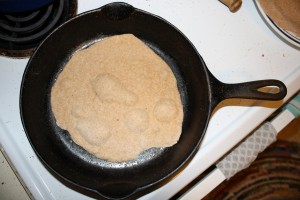 Flour Tortilla Bubbling on Cast Iron Skillet - Free High Resolution Photo