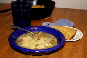 Green Chili Lentil Stew with Cornbread - Free High Resolution Photo