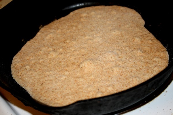 Homemade Tortilla Cooking on Skillet - Free High Resolution Photo