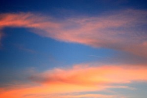 Orange Clouds in Deep Blue Sky - Free High Resolution Photo