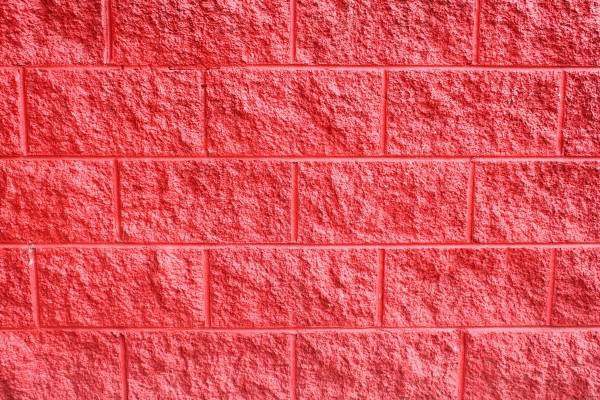 Painted Red Cinder Block Wall Texture - Free High Resolution Photo