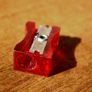 Red Plastic Pencil Sharpener - Free High Resolution Photo