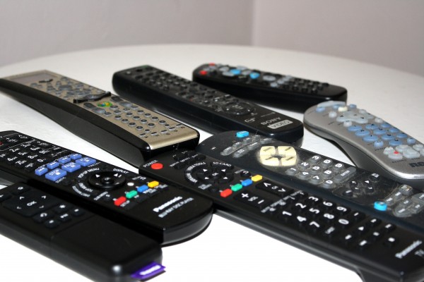Table Top Covered with Remote Controls - Free High Resolution Photo