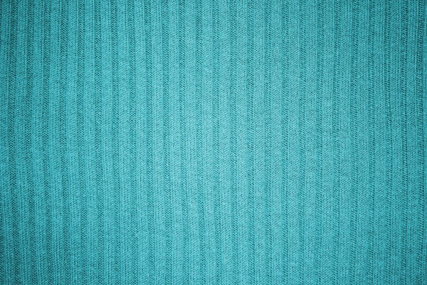 Teal or Turquoise Ribbed Knit Fabric Texture - Free High Resolution Photo