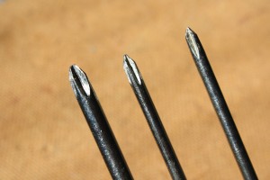 Tips of Three Phillips Head Screwdrivers - Free High Resolution Photo
