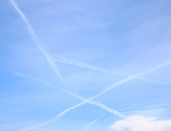 Airplane Trails in the Sky - Free High Resolution Photo
