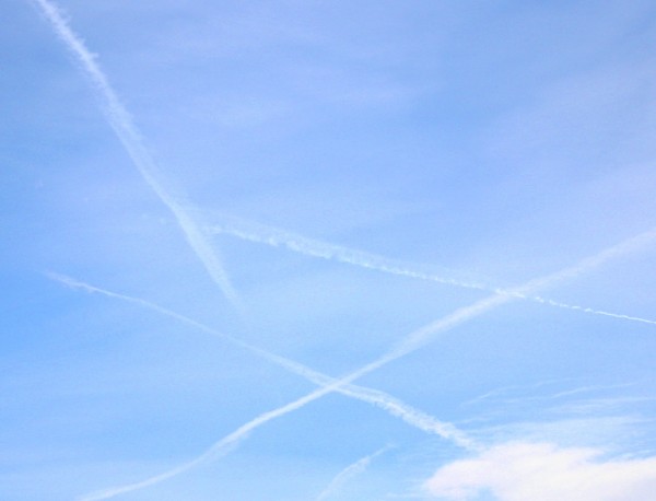 Airplane Trails in the Sky - Free High Resolution Photo