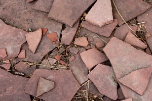 Broken Red Flagstone - Free High Resolution Photo