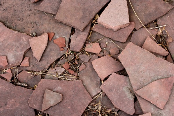 Broken Red Flagstone - Free High Resolution Photo