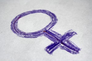Purple Crayon Drawn Female Gender Sign or Symbol - Free High Resolution Photo