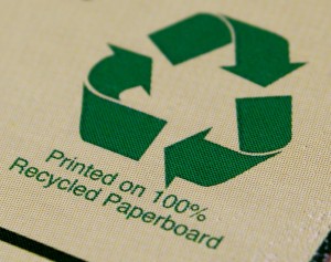 Recycling Arrows on Cardboard Box - Free Photo