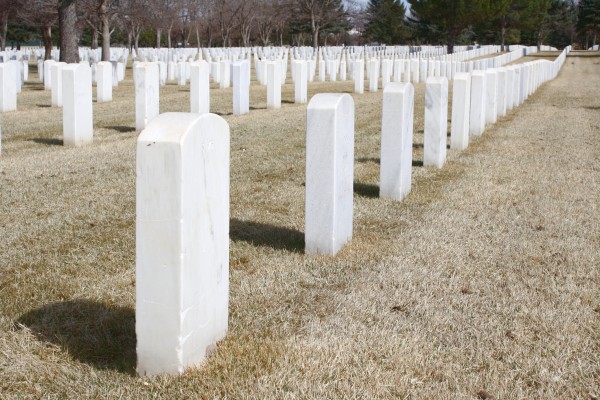 Rows of Headstones at Cemetery - Free High Resolution Photo