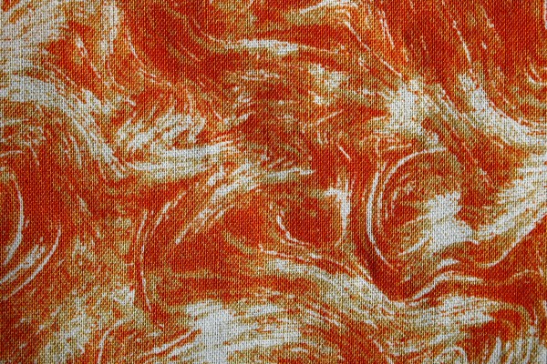 Fabric Texture with Orange Swirl Pattern - Free High Resolution Photo