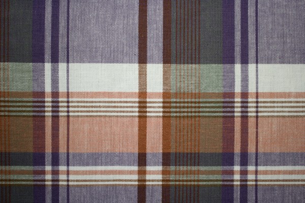 Orange and Blue Plaid Fabric Texture - Free High Resolution Photo