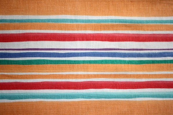 Striped Fabric Texture Orange, Red and Green - Free High Resolution Photo
