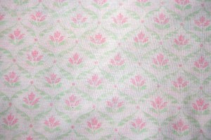 White Fabric with Pink and Green Floral Pattern Texture - Free High Resolution Photo