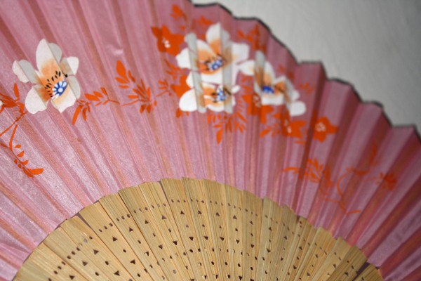 Painted Pink Paper Fan Close Up - Free High Resolution Photo