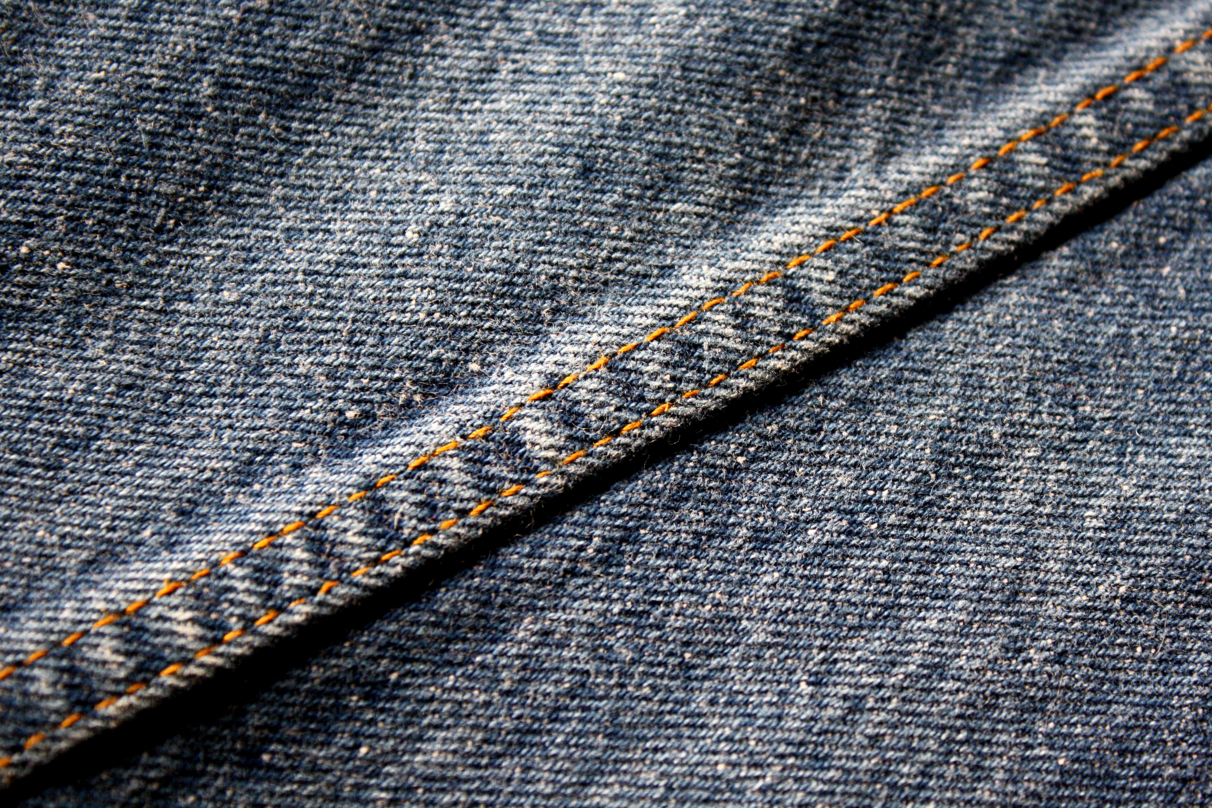 Seam On Denim Blue Jeans Picture Free Photograph Photos Public Domain