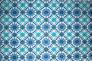 Turquoise Flowers Wallpaper Texture - Free High Resolution Photo
