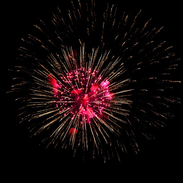 Fireworks Starburst Red and Gold - Free High Resolution Photo