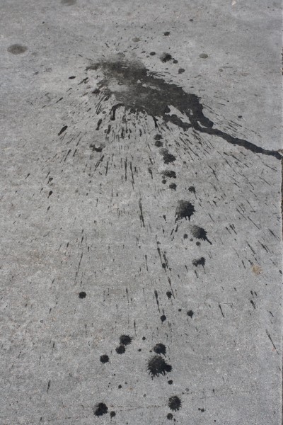 Black Paint Splatter on Cement Sidewalk - Free High Resolution Photo