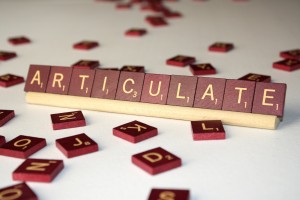 Articulate - Free High Resolution Photo of the word Articulate spelled in Scrabble tiles