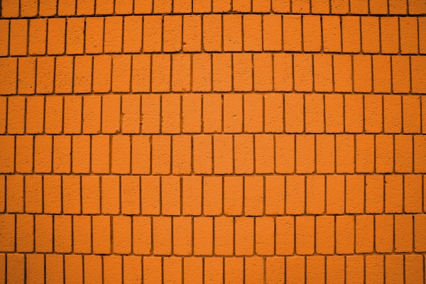 Bright Orange Brick Wall Texture with Vertical Bricks - Free High Resolution Photo